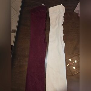 Kids' Burgundy and White Bottoms